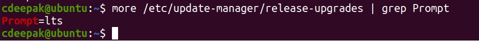 Ubuntu 22.04 LTS Upgrade Prompt=lts