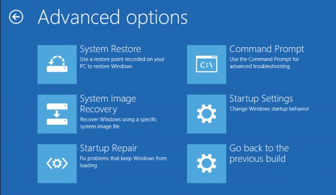 Windows 10 Advance Options Menu TPM 2.0 Secure Boot MBR to GPT Conversion