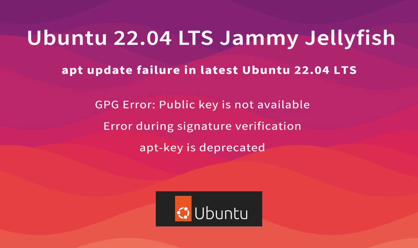 Ubuntu 22.04 LTS apt update GPG failure GPG Error